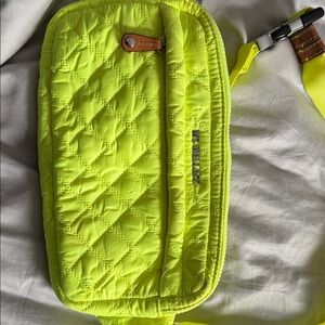 MZ Wallace Neon Yellow Quilted Crossbody Bag
